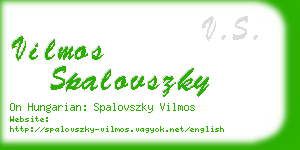 vilmos spalovszky business card